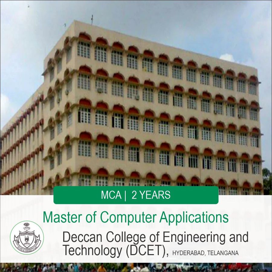 MCA at Deccan College of Engineering And Technology, Hyderabad